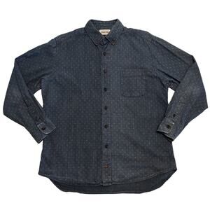 Taylor Stitch Jack Shirt Mens 42 Sz L Blue AOP Casual Button Down Long Sleeve